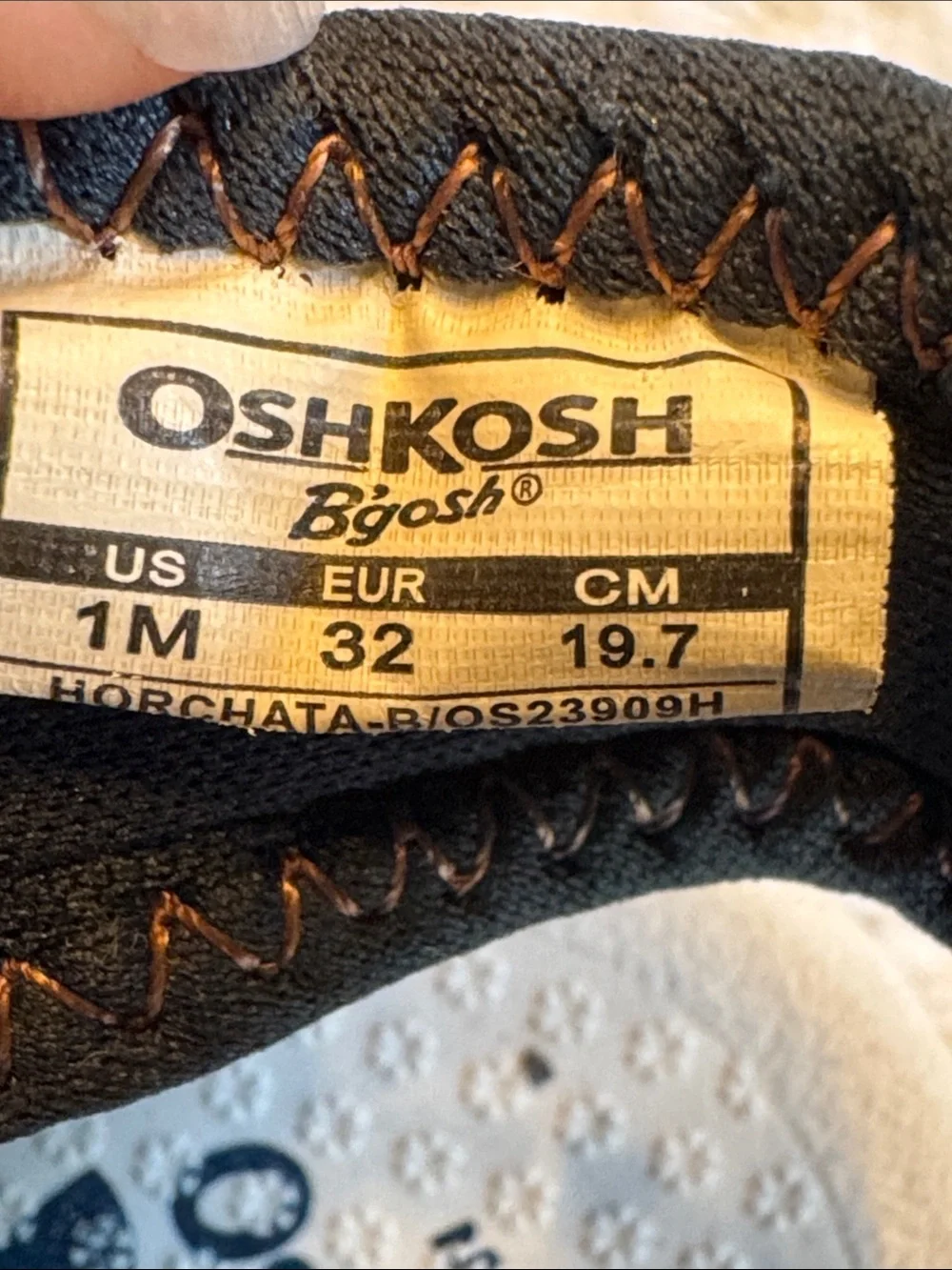 OshKosh B'gosh Boys Sport Sandals Gray Blue Hook & Loop Size 1 EUC